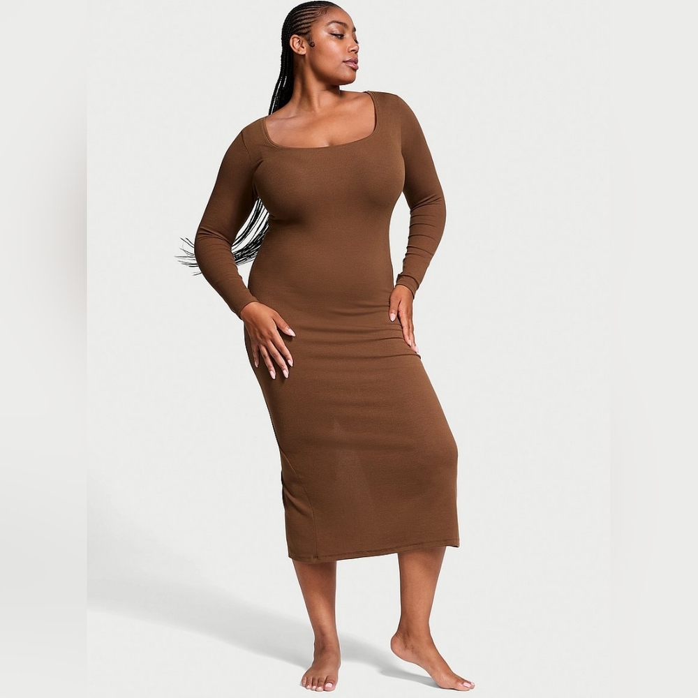 Victoria's SecretRibbed Modal Long-Sleeve Slip Dress